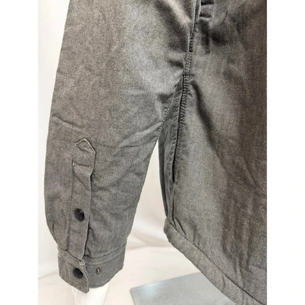 The North Face Mens Campshire Sherpa Fleece Lined Shirt Jacket Grey M NEW